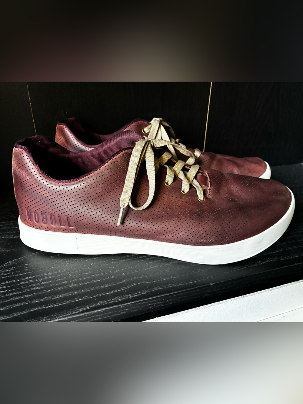 NOBULL Men’s Maroon Perforated Sneakers, size 12.5!